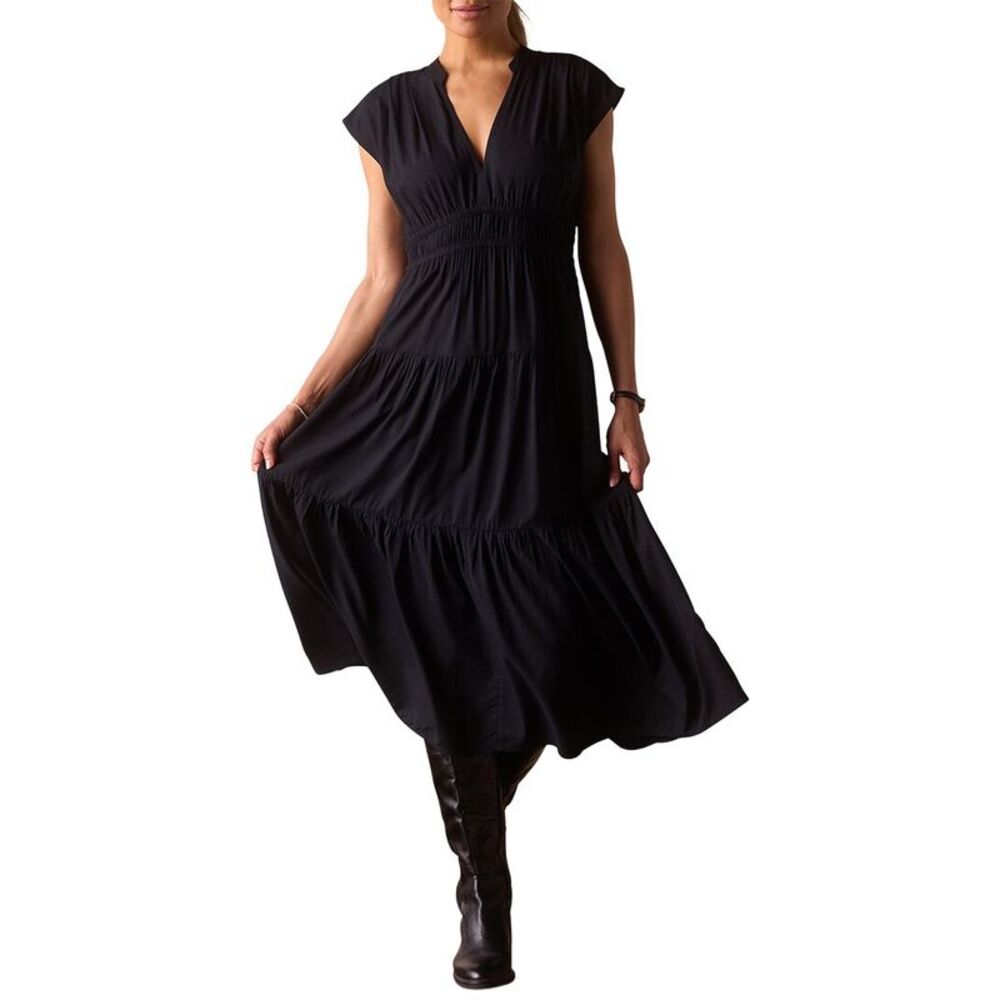 The Normal Brand Womens  Grace Midi Dress, Black